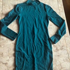 Forever 21 Green Bodycon Dress Long Sleeve
